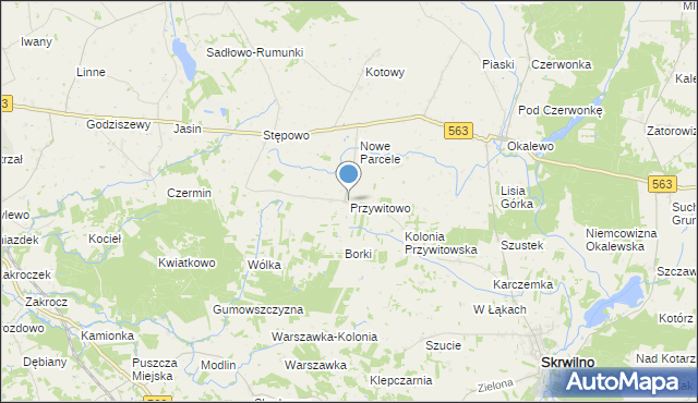 mapa Przywitowo, Przywitowo na mapie Targeo