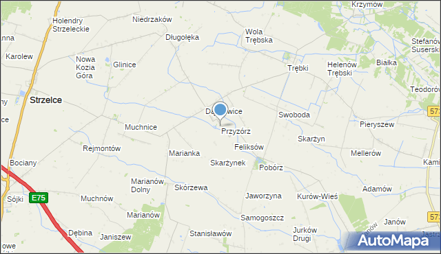 mapa Przyzórz, Przyzórz na mapie Targeo