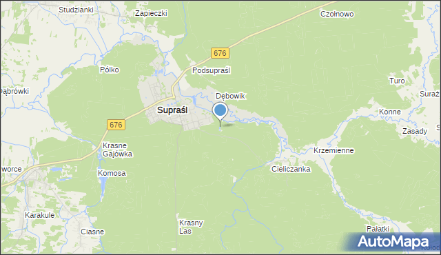 mapa Pstrągownia, Pstrągownia na mapie Targeo