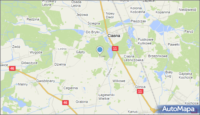 mapa Pustkowie-Ciasna, Pustkowie-Ciasna na mapie Targeo