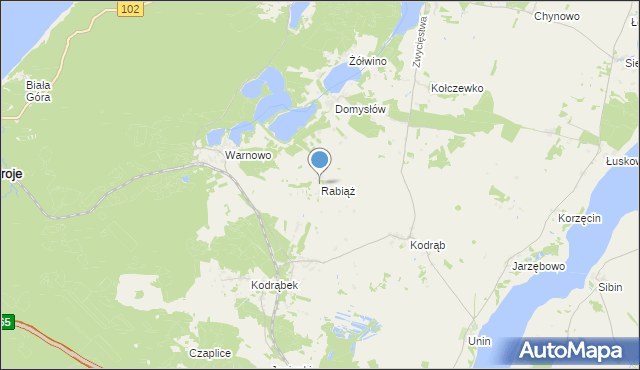 mapa Rabiąż, Rabiąż na mapie Targeo