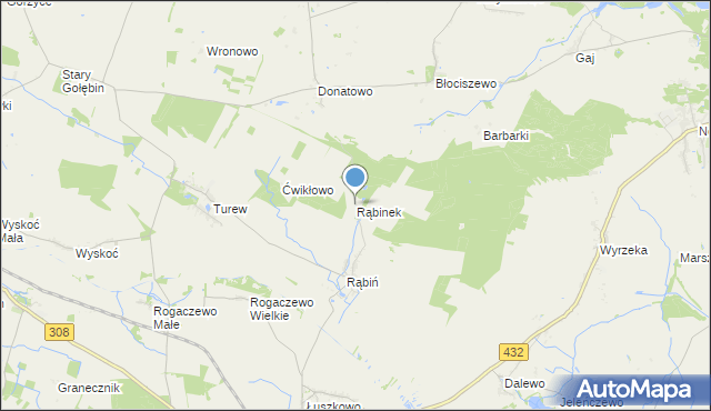 mapa Rąbinek, Rąbinek na mapie Targeo