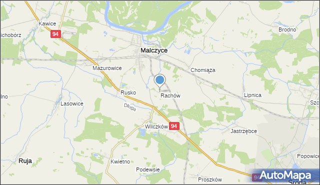 mapa Rachów, Rachów na mapie Targeo