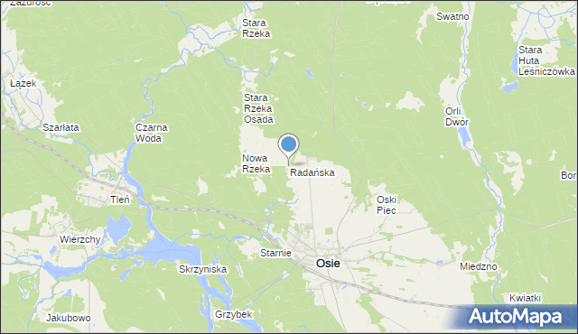 mapa Radańska, Radańska na mapie Targeo