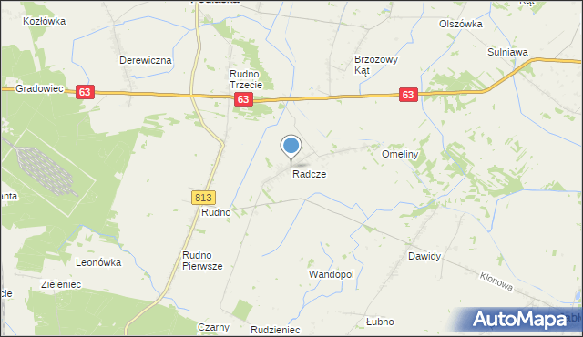 mapa Radcze, Radcze na mapie Targeo