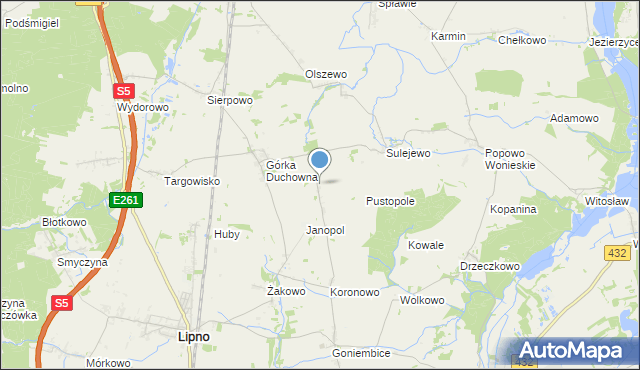 mapa Ratowice, Ratowice gmina Lipno na mapie Targeo