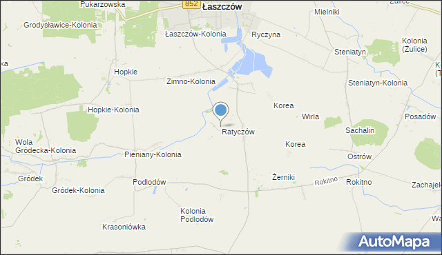 mapa Ratyczów, Ratyczów na mapie Targeo