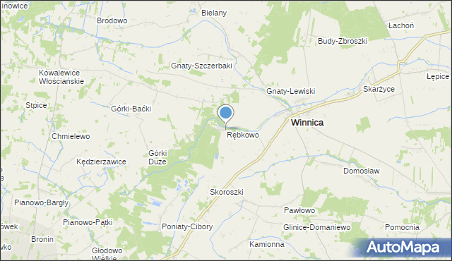 mapa Rębkowo, Rębkowo na mapie Targeo