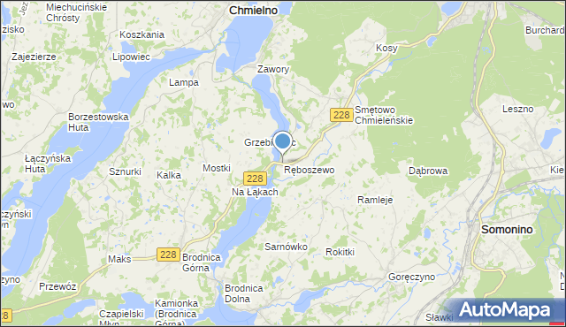 mapa Ręboszewo, Ręboszewo na mapie Targeo