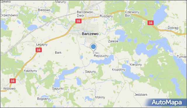 mapa Rejczuchy, Rejczuchy na mapie Targeo