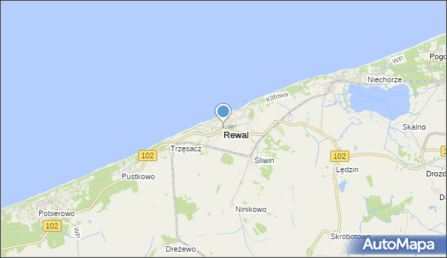 mapa Rewal, Rewal na mapie Targeo