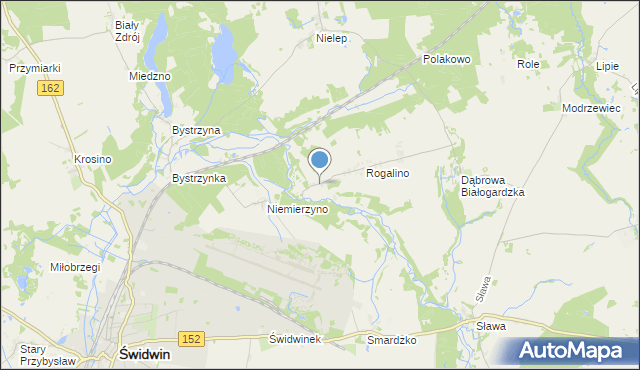 mapa Rogalinko, Rogalinko na mapie Targeo