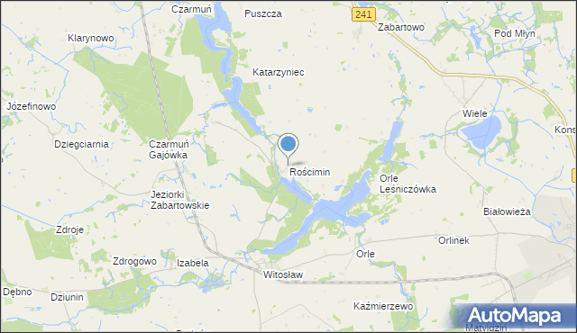 mapa Rościmin, Rościmin na mapie Targeo