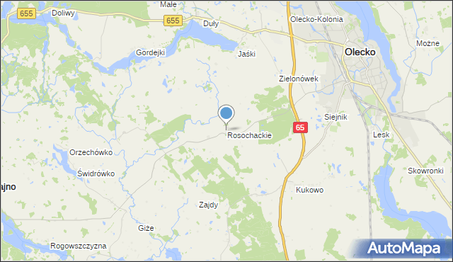mapa Rosochackie, Rosochackie na mapie Targeo