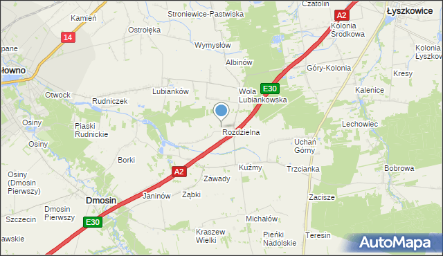 mapa Rozdzielna, Rozdzielna na mapie Targeo