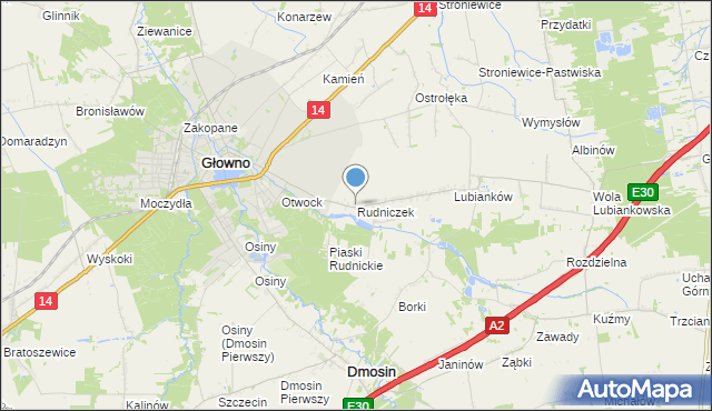 mapa Rudniczek, Rudniczek na mapie Targeo