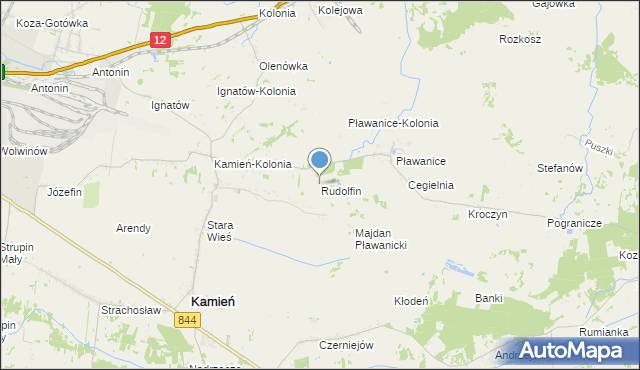 mapa Rudolfin, Rudolfin na mapie Targeo