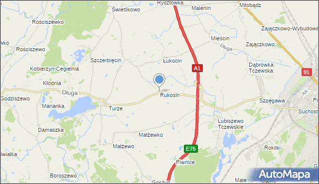 mapa Rukosin, Rukosin na mapie Targeo