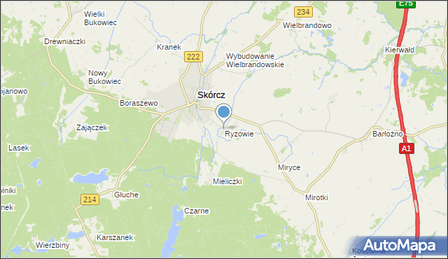 mapa Ryzowie, Ryzowie na mapie Targeo