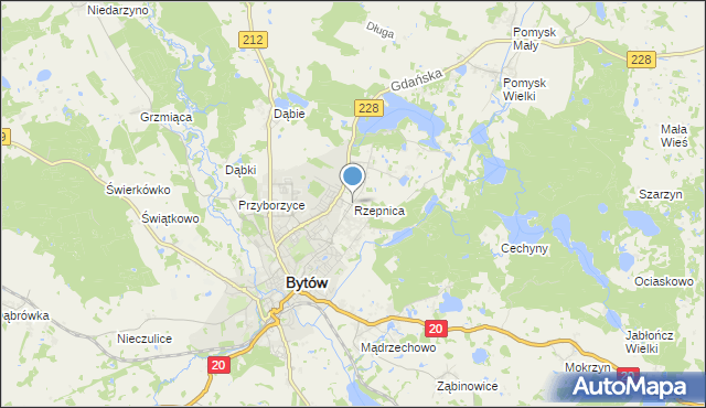 mapa Rzepnica, Rzepnica na mapie Targeo