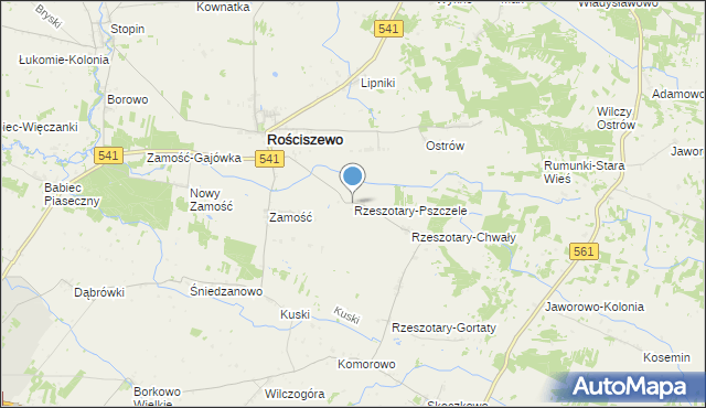 mapa Rzeszotary-Pszczele, Rzeszotary-Pszczele na mapie Targeo