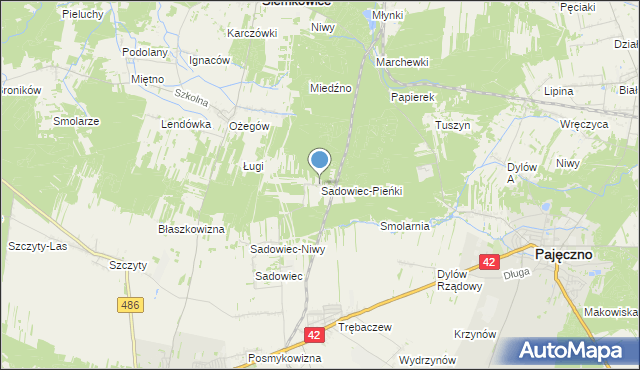 mapa Sadowiec-Pieńki, Sadowiec-Pieńki na mapie Targeo