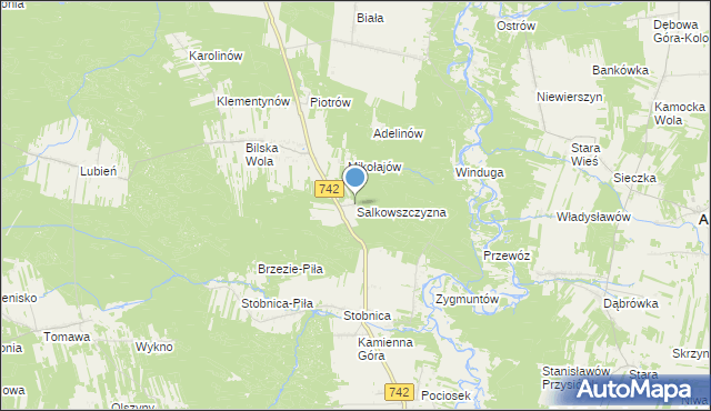 mapa Salkowszczyzna, Salkowszczyzna na mapie Targeo