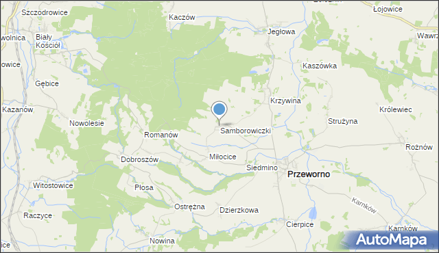 mapa Samborowiczki, Samborowiczki na mapie Targeo