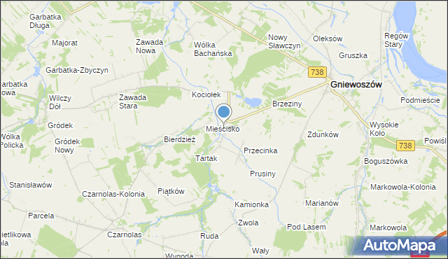 mapa Sarnów, Sarnów gmina Gniewoszów na mapie Targeo