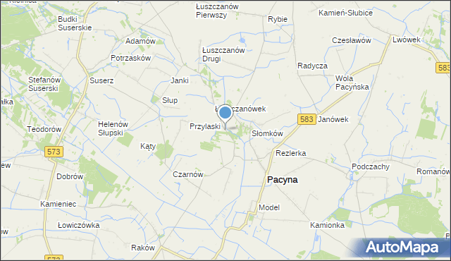 mapa Sejkowice, Sejkowice na mapie Targeo