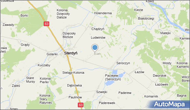 mapa Seroczyn-Kolonia, Seroczyn-Kolonia na mapie Targeo