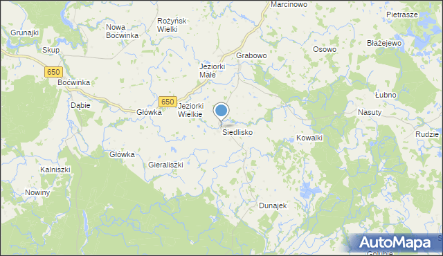 mapa Siedlisko, Siedlisko gmina Gołdap na mapie Targeo