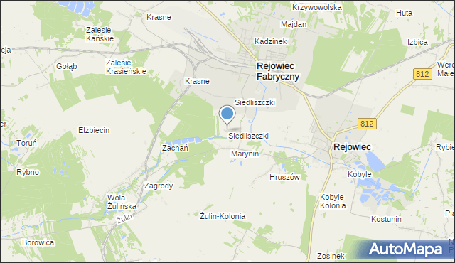 mapa Siedliszczki, Siedliszczki gmina Rejowiec na mapie Targeo