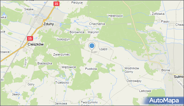 mapa Siemianów, Siemianów gmina Cieszków na mapie Targeo
