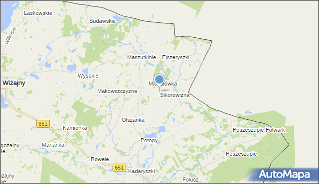 mapa Sikorowizna, Sikorowizna na mapie Targeo