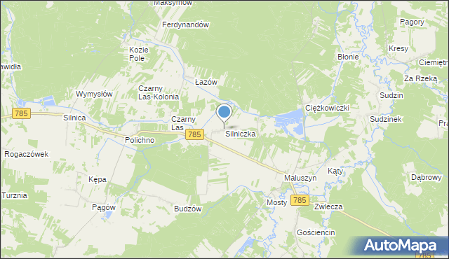 mapa Silniczka, Silniczka na mapie Targeo