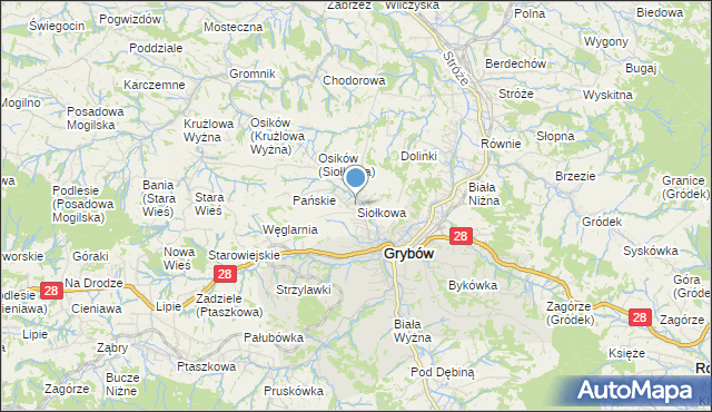 mapa Siołkowa, Siołkowa na mapie Targeo