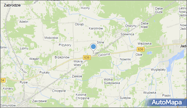 mapa Sitne-Podkolej, Sitne-Podkolej na mapie Targeo