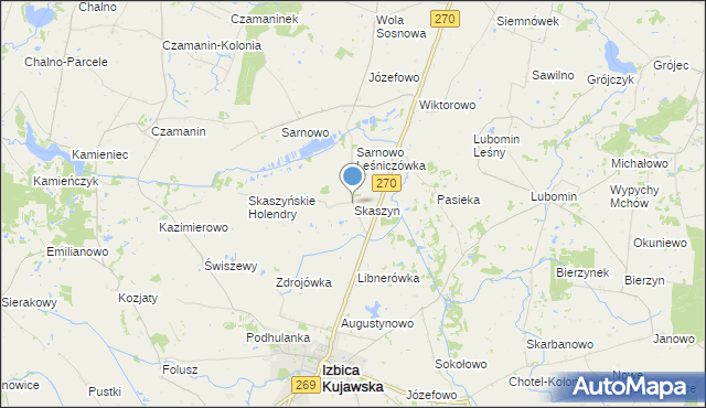 mapa Skaszyn, Skaszyn na mapie Targeo