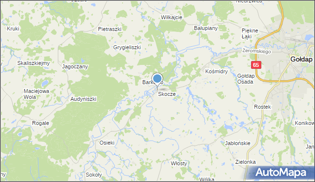 Mapa Skocze Skocze Gmina Gołdap Na Mapie Targeo 2194