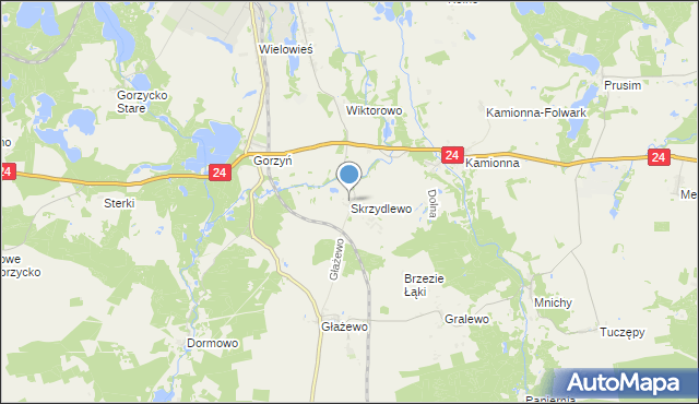 mapa Skrzydlewo, Skrzydlewo na mapie Targeo