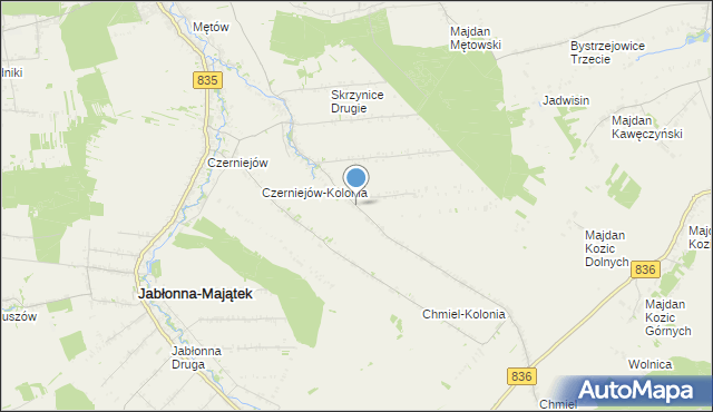 mapa Skrzynice-Kolonia, Skrzynice-Kolonia na mapie Targeo