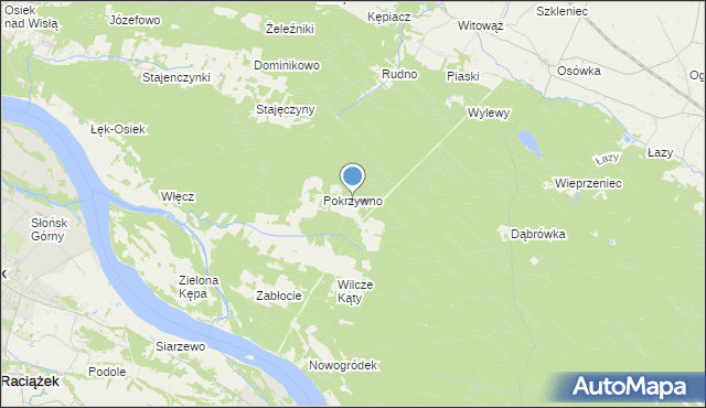 mapa Skwirynowo, Skwirynowo na mapie Targeo