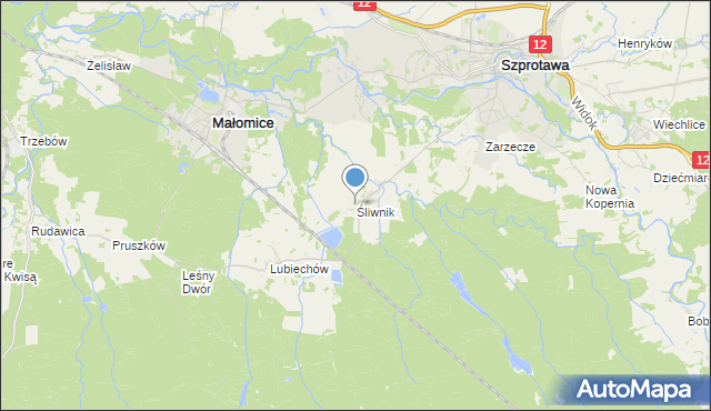 mapa Śliwnik, Śliwnik na mapie Targeo