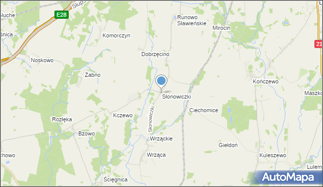 mapa Słonowiczki, Słonowiczki na mapie Targeo