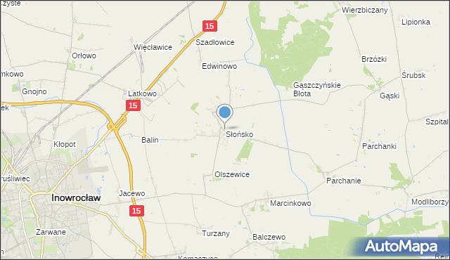 mapa Słońsko, Słońsko na mapie Targeo