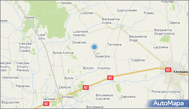 mapa Słupeczka, Słupeczka na mapie Targeo