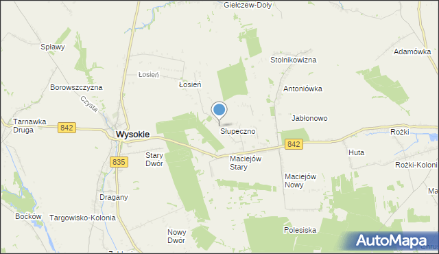 mapa Słupeczno, Słupeczno na mapie Targeo