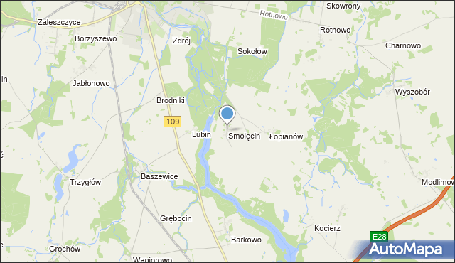 mapa Smolęcin, Smolęcin gmina Gryfice na mapie Targeo
