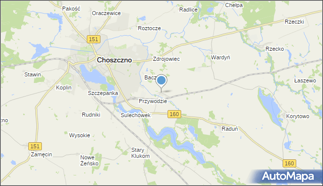 mapa Smoleń, Smoleń gmina Choszczno na mapie Targeo